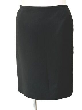 Tahari ASL Classic Black Pencil Skirt elevated business casual Large 14 32W